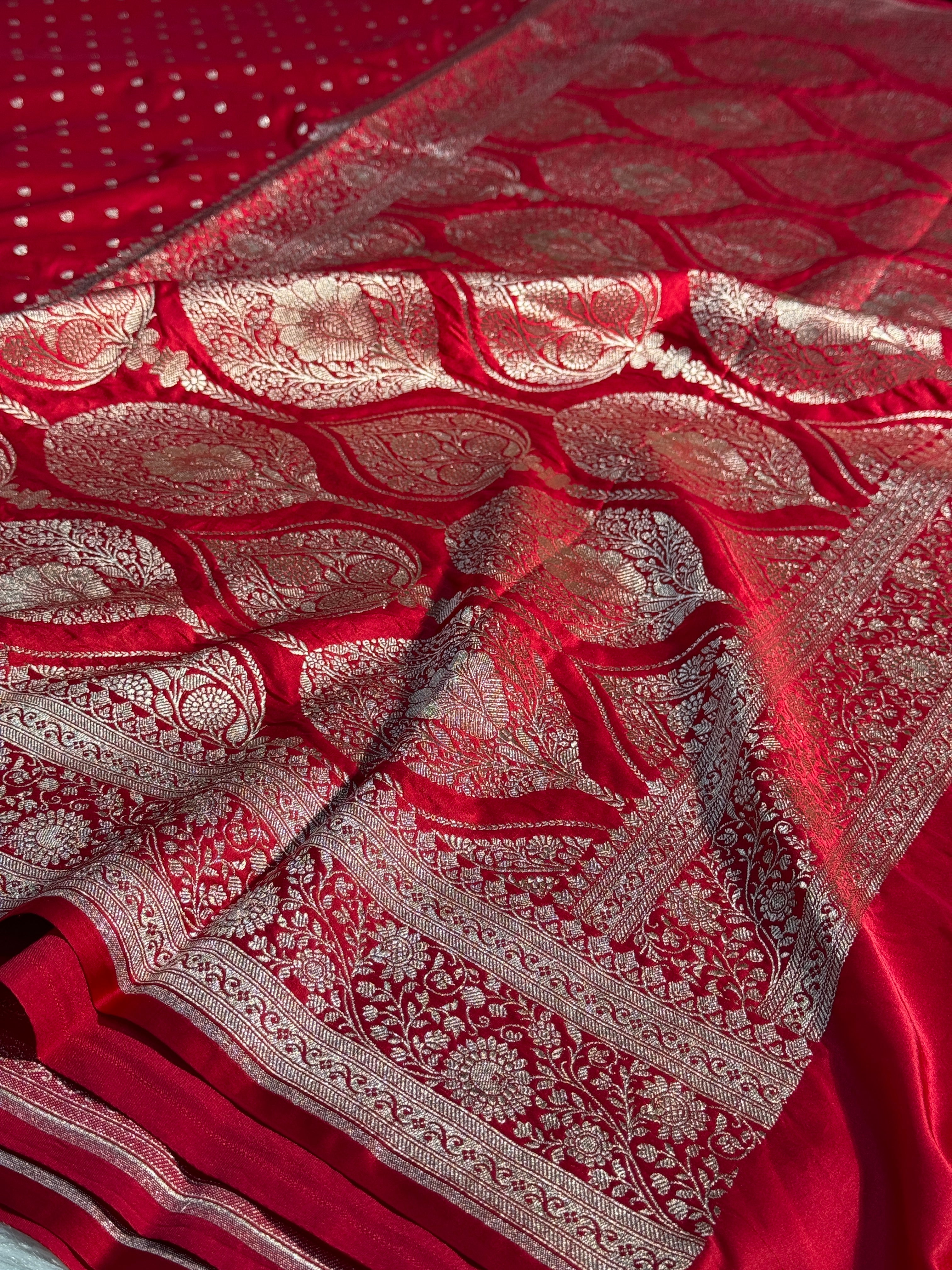 Mashru Kataan Saree with Buti Design Ms15
