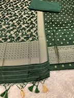 ✨ Banarasi Jacquard HO Silk 3-Piece Unstitched Dress Material MSS13
