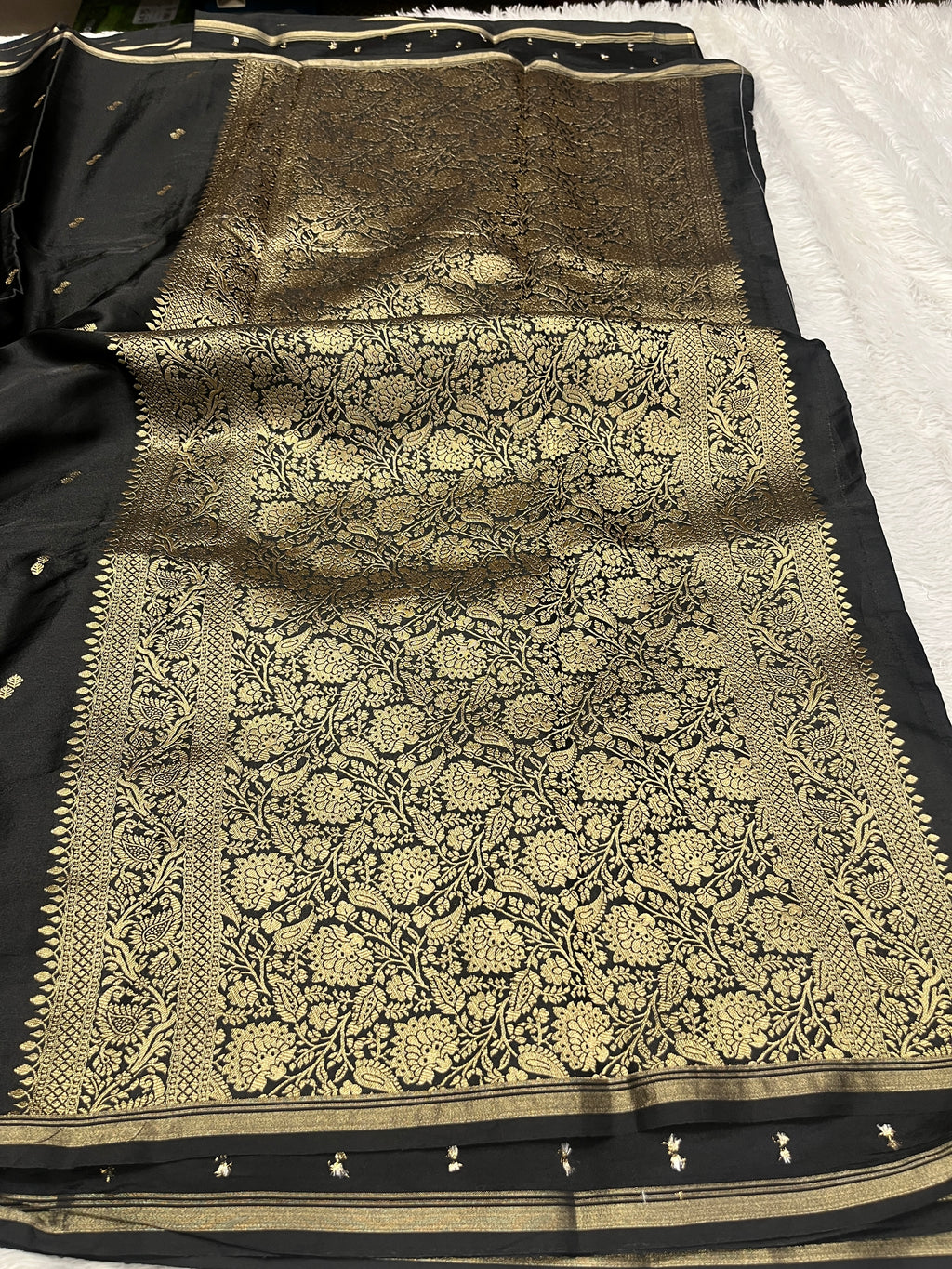 Fancy Tussar Silk Woven Buti Design Saree TS051