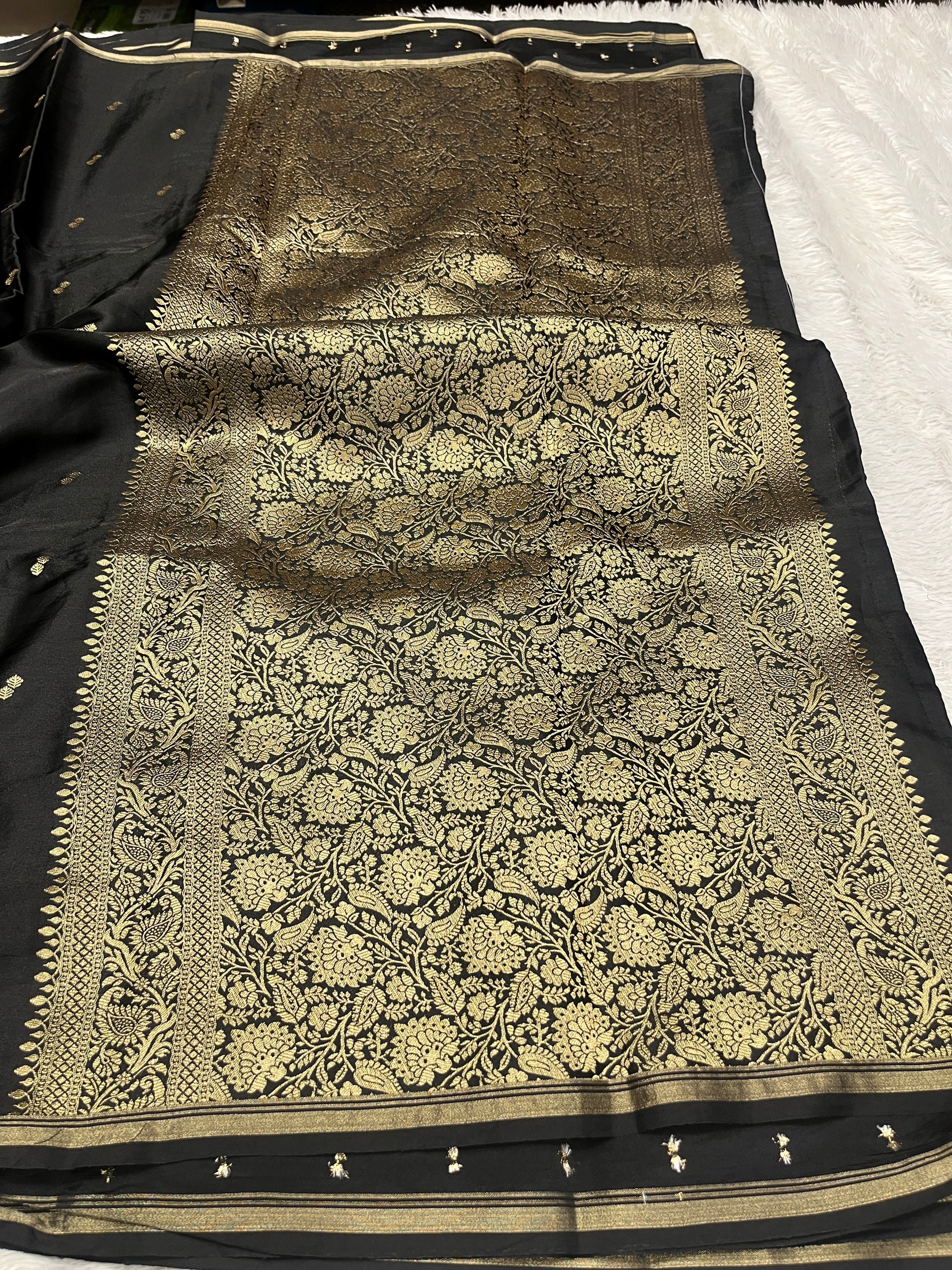 Fancy Tussar Silk Woven Buti Design Saree TS051