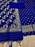✨ Banarasi Jacquard Gap Buti HO Silk 3-Piece Unstitched Dress Material MSS26