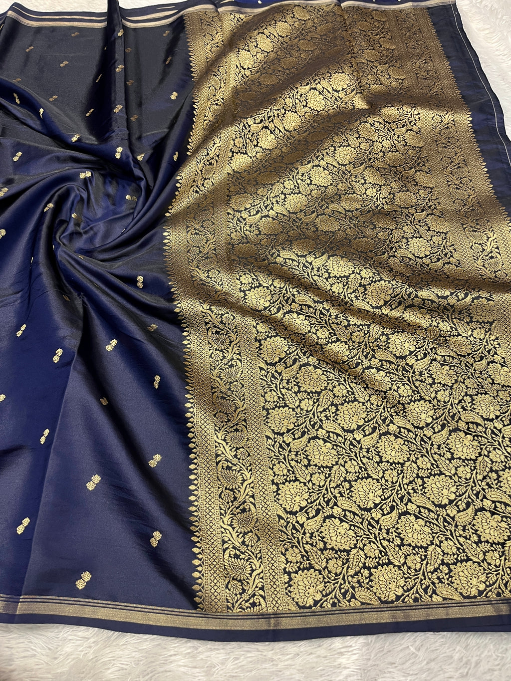 Fancy Tussar Silk Woven Buti Design Saree TS051