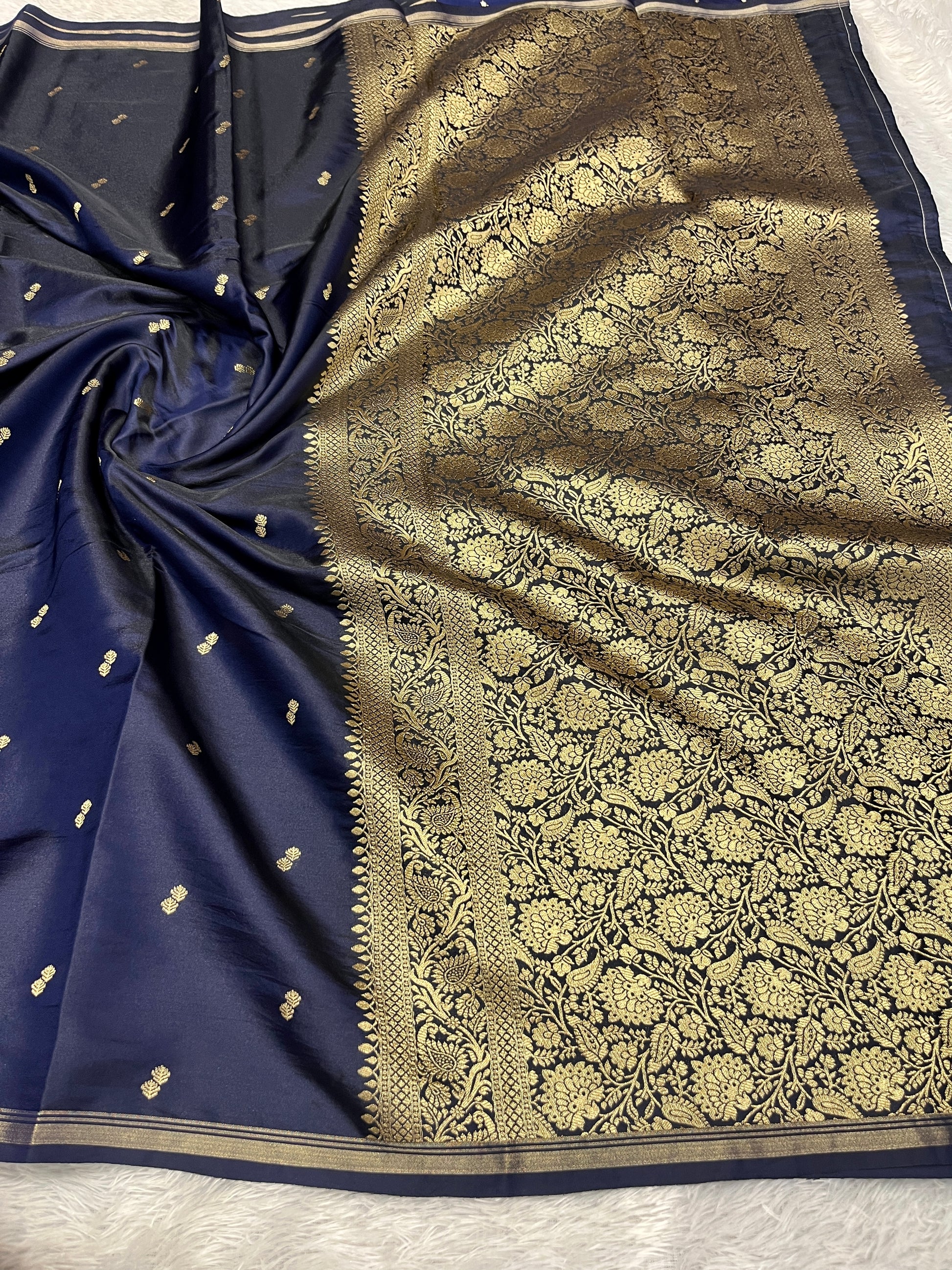 Fancy Tussar Silk Woven Buti Design Saree TS051
