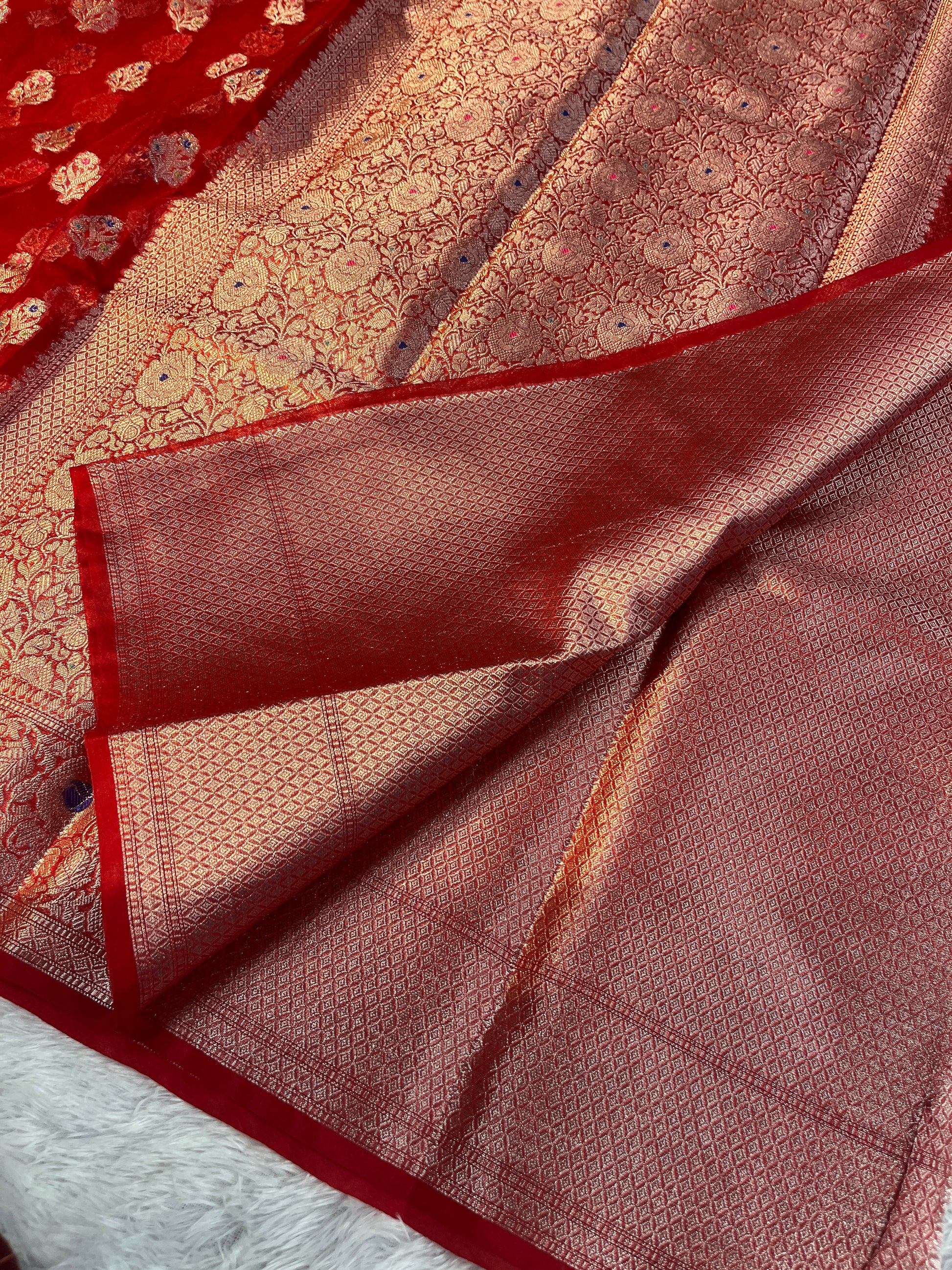 Kora Organza Raw Mango Saree KR12