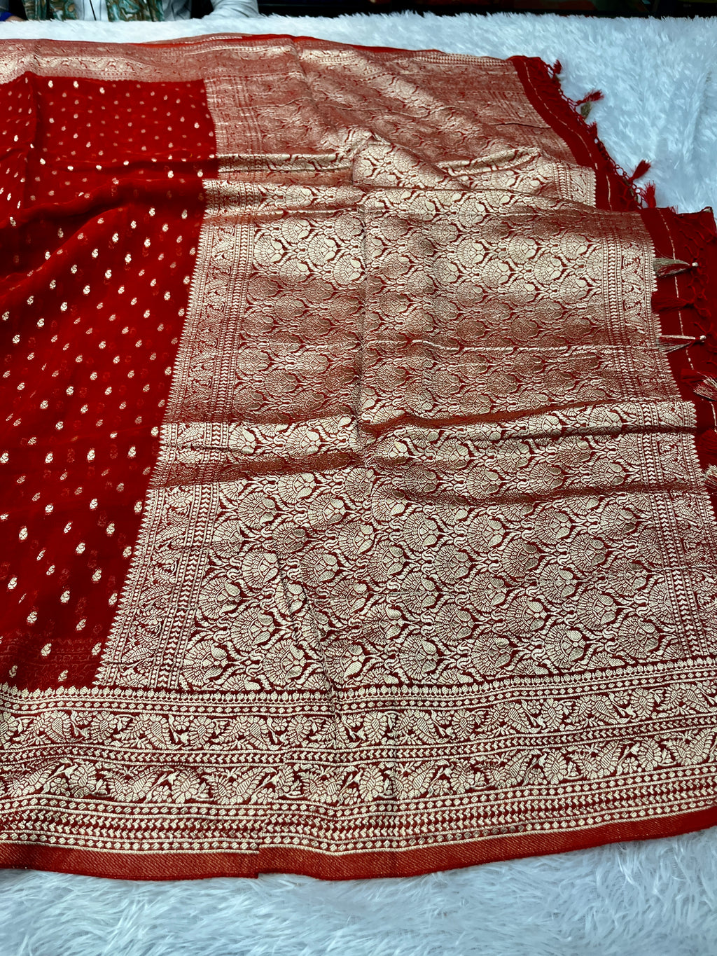 Banarsi Pure Natural Georgette Traditional chunni Design VSG03
