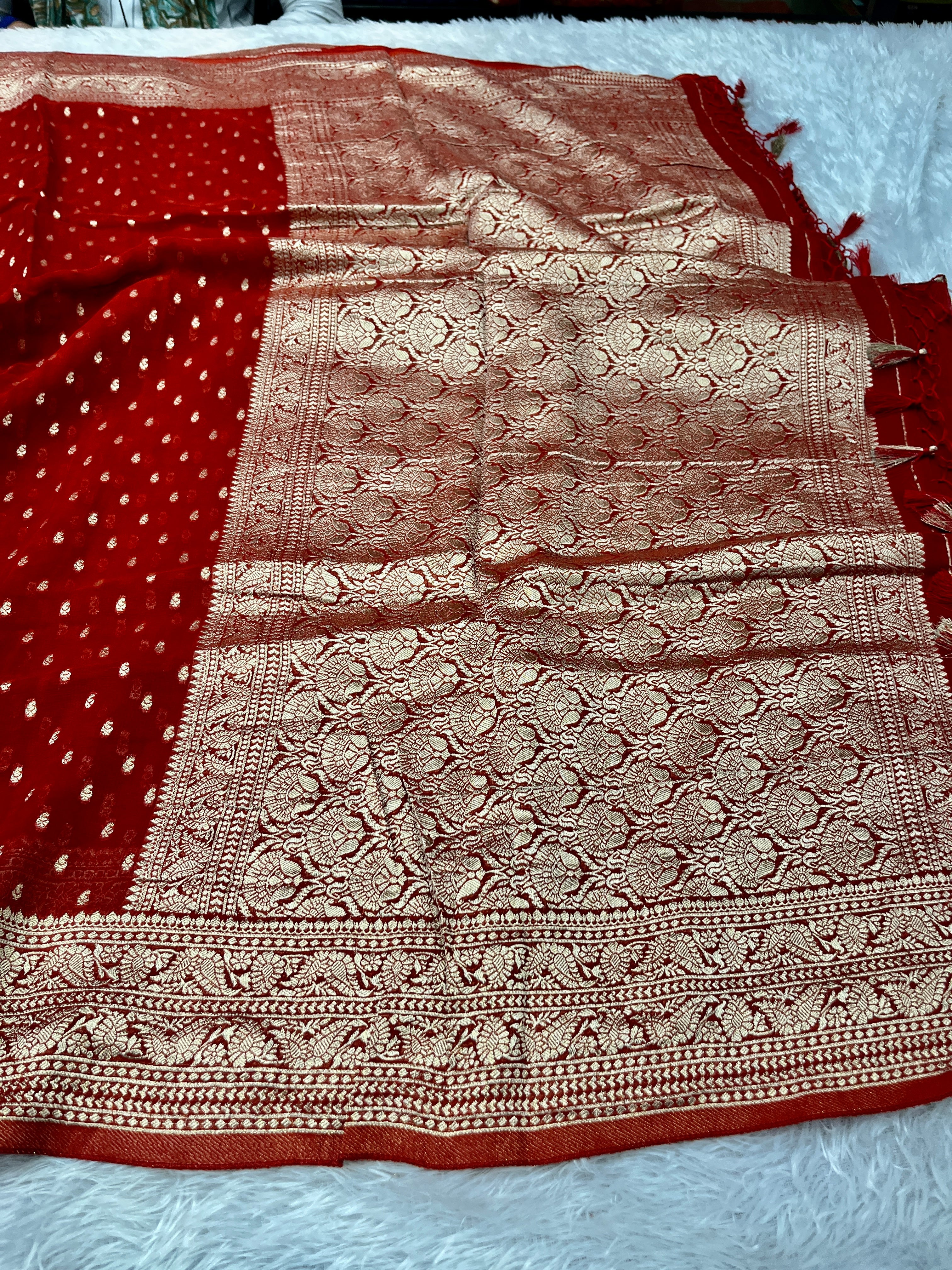 Banarsi Pure Natural Georgette Traditional chunni Design VSG03