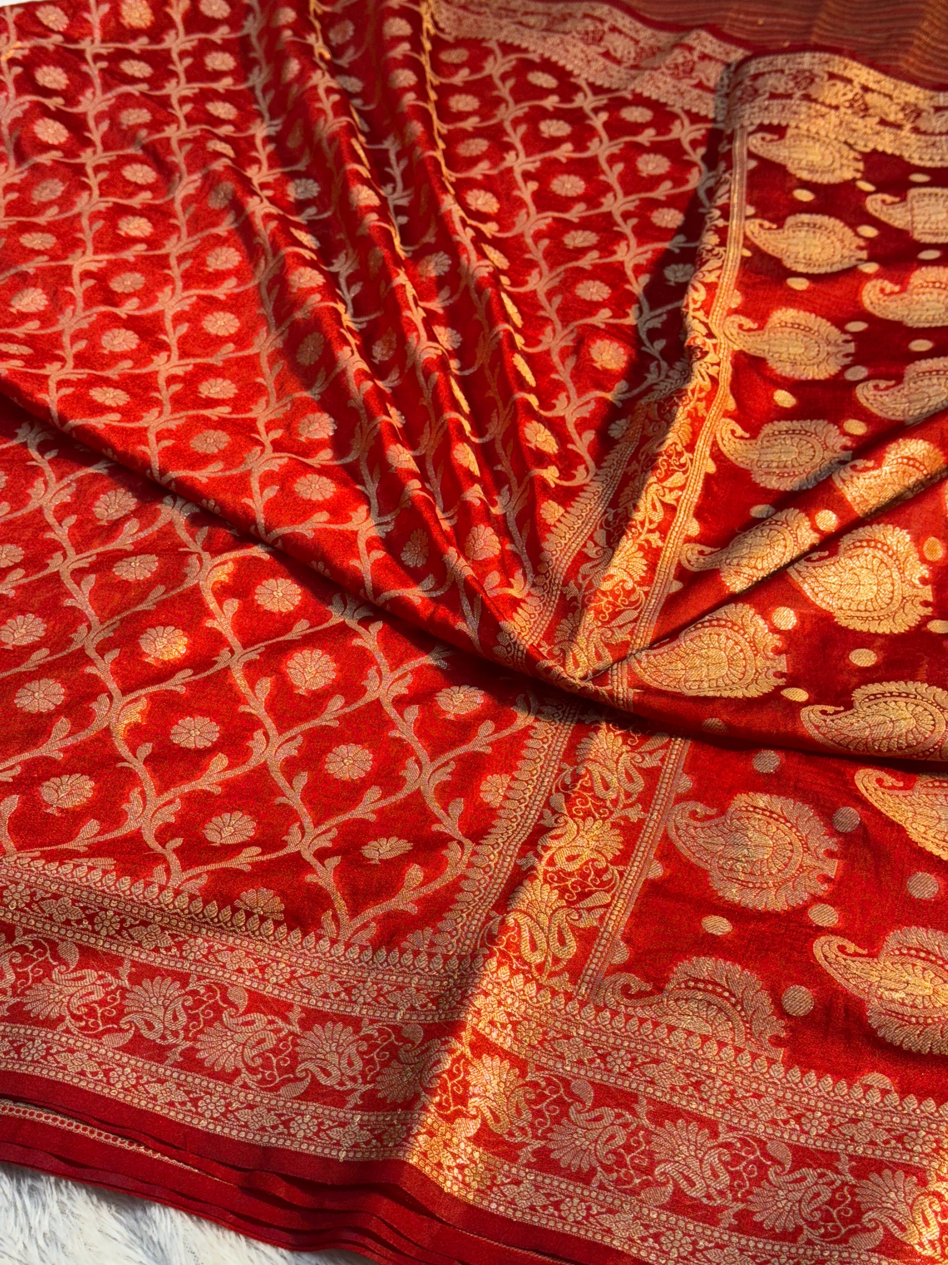 Semi Georgette Silk Saree Sm111