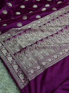 Magenta color Mashru Buta Saree MKS313