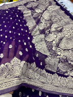 Banarsi Pure Natural Georgette Traditional Buta Design VSG04