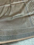 STF54 – Royal Pitch Dupion Saree with Embossed Square Woven Designs