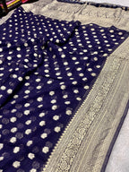Banarsi Pure Natural Georgette Little flower Buti  Design VSG07