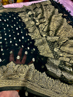Banarsi Pure Natural Georgette Traditional Buta Design VSG04