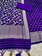 ✨ Banarasi Jacquard HO Silk 3-Piece Unstitched Dress Material MSS13