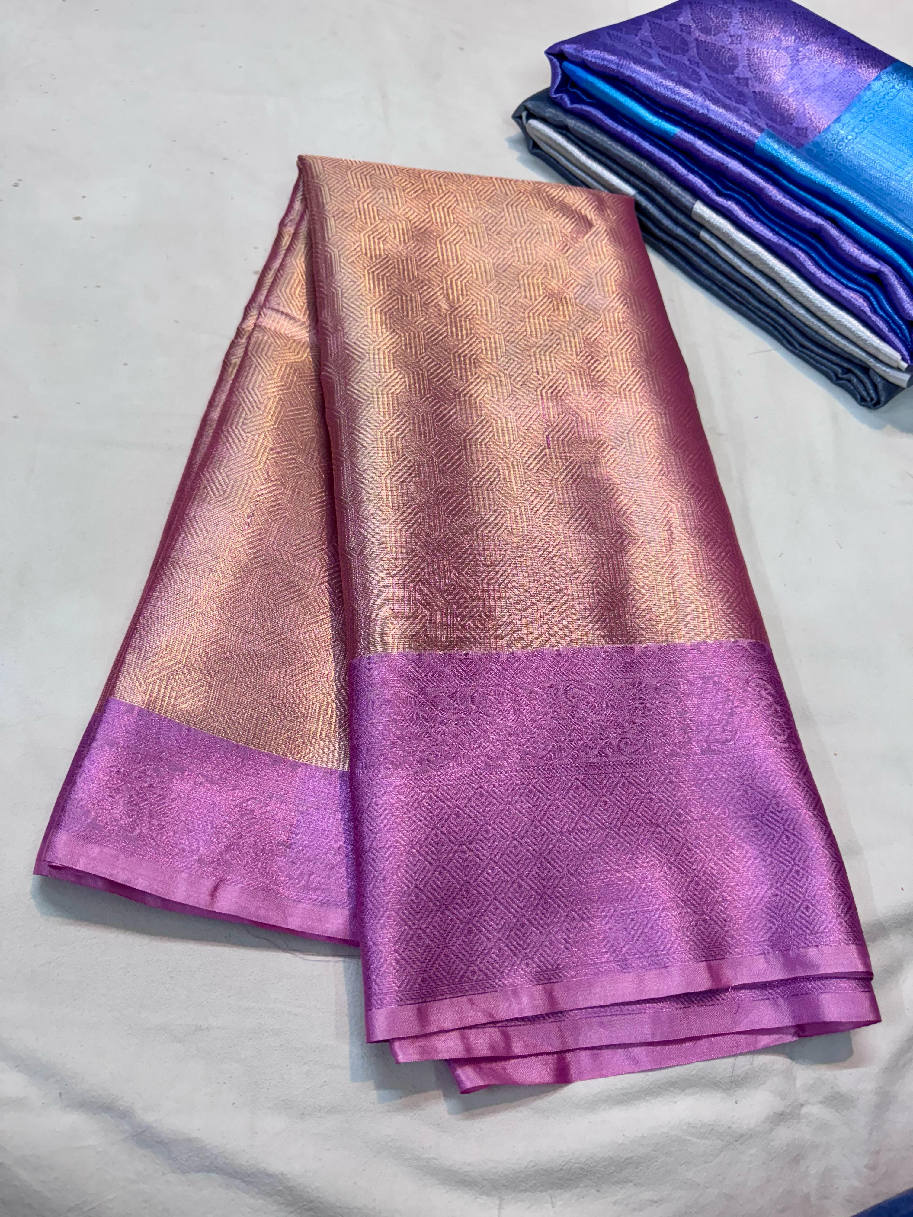 Contrast kanchi Silk Tissue Saree TS123