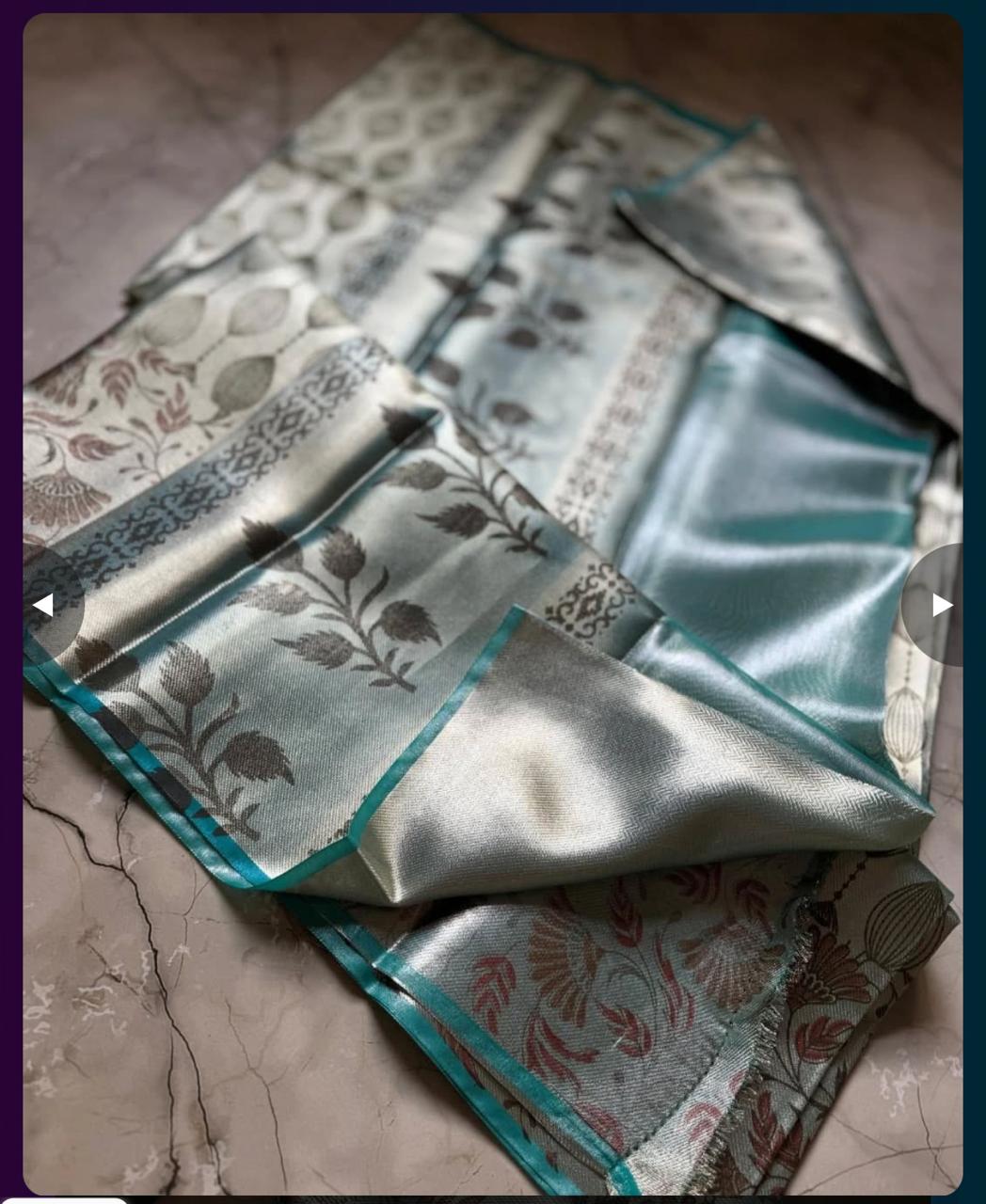 Print Tissue Silk Saree TS122