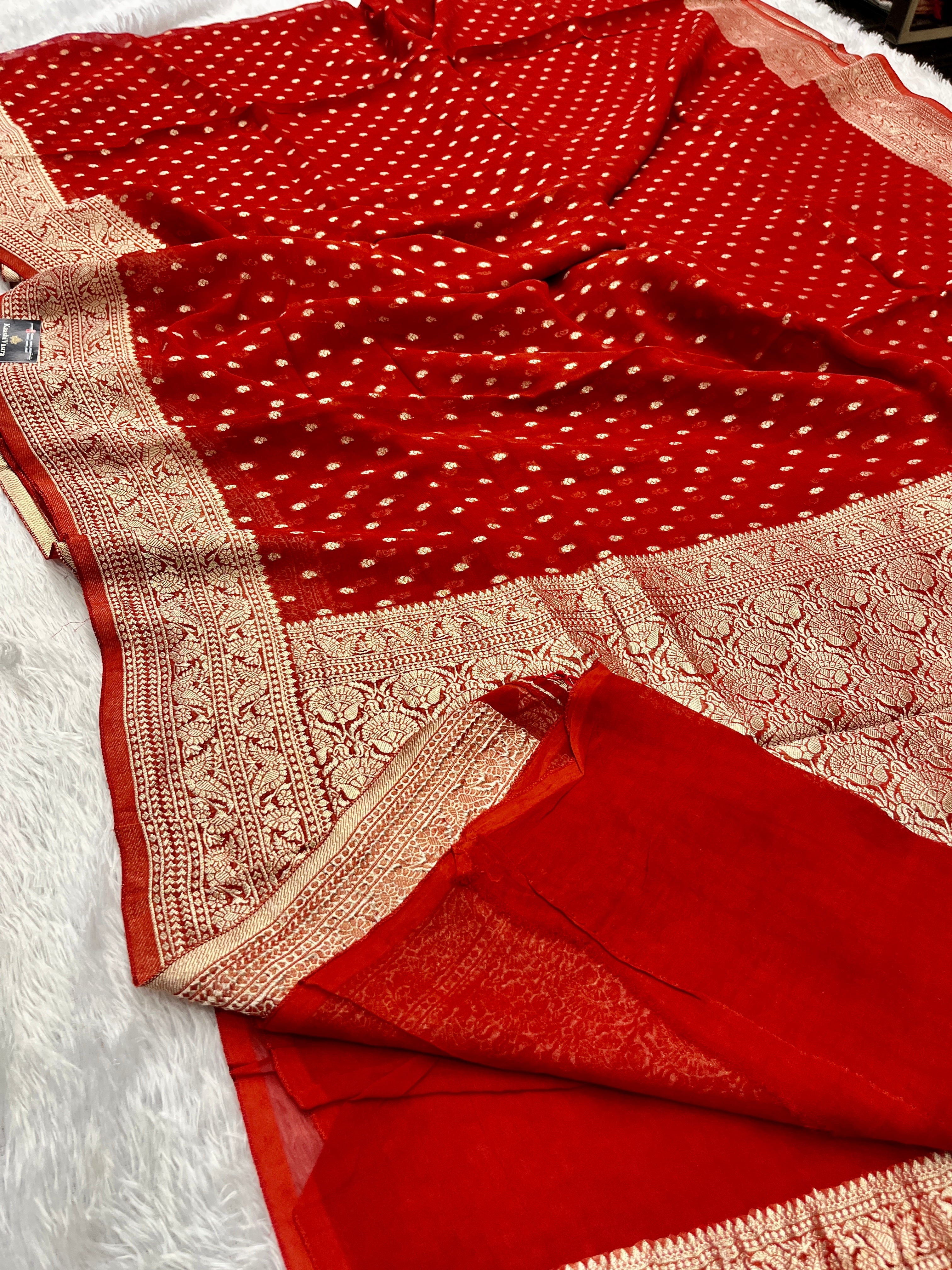 Banarsi Pure Natural Georgette Traditional chunni Design VSG03