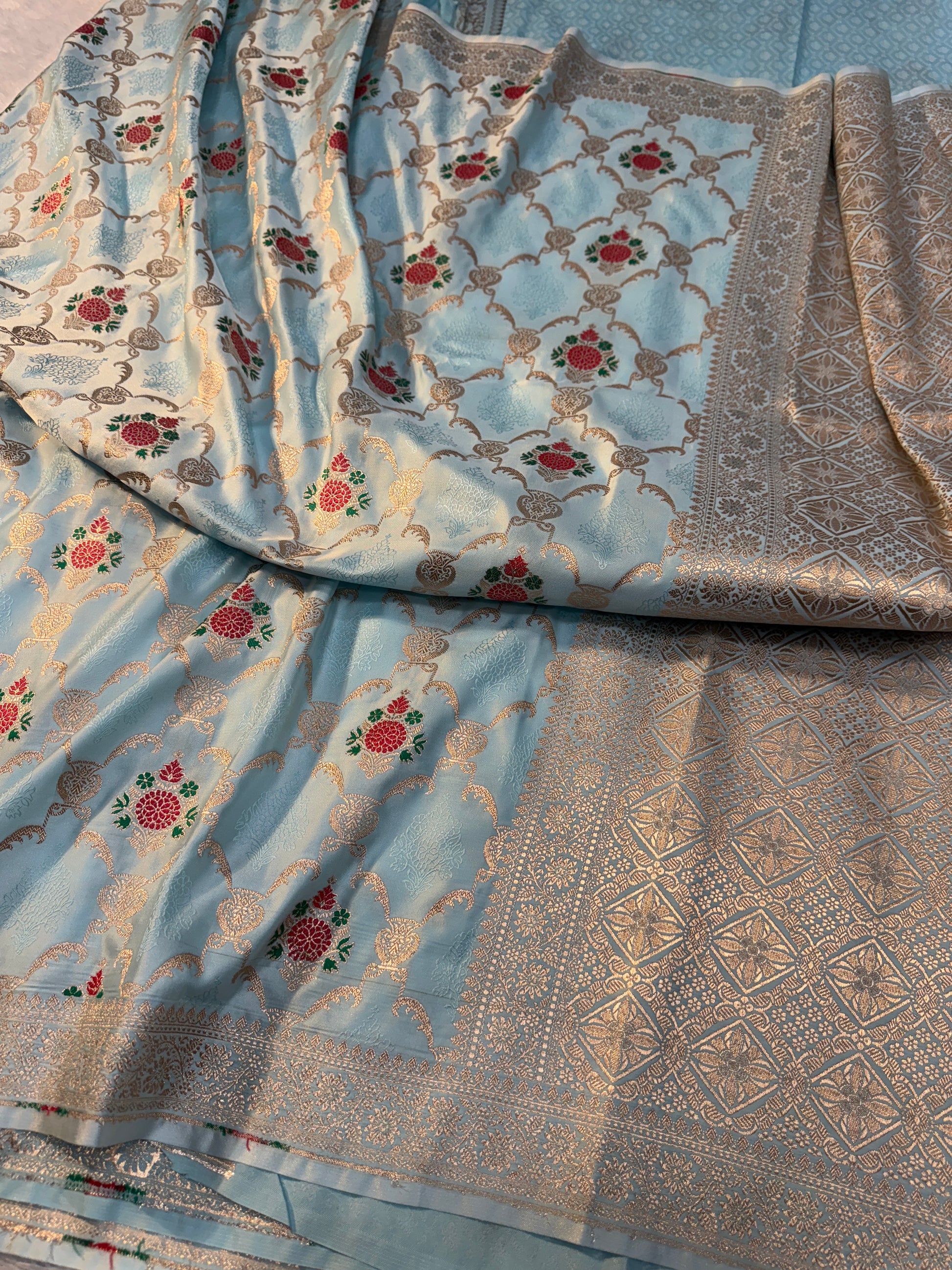 Mashru Kataan Meena Zari Design Ms11