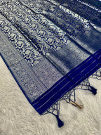 ✨ Banarasi Jacquard Gap Buti HO Silk 3-Piece Unstitched Dress Material MSS14