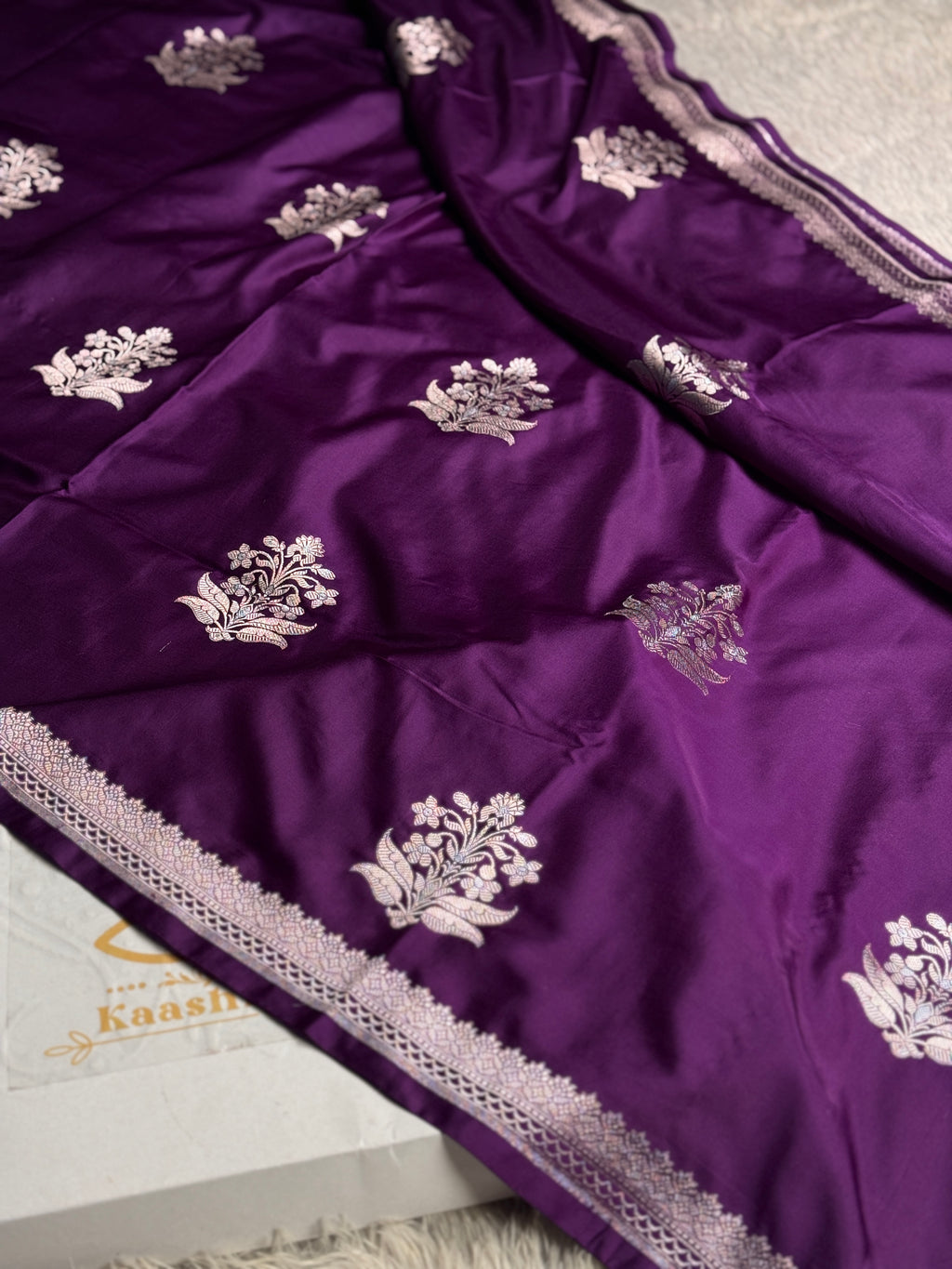 ✨ Magenta Mashru Kataan Silk Saree — MKS335