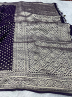 Banarsi Pure Natural Georgette Four flower Buti Design VSG02