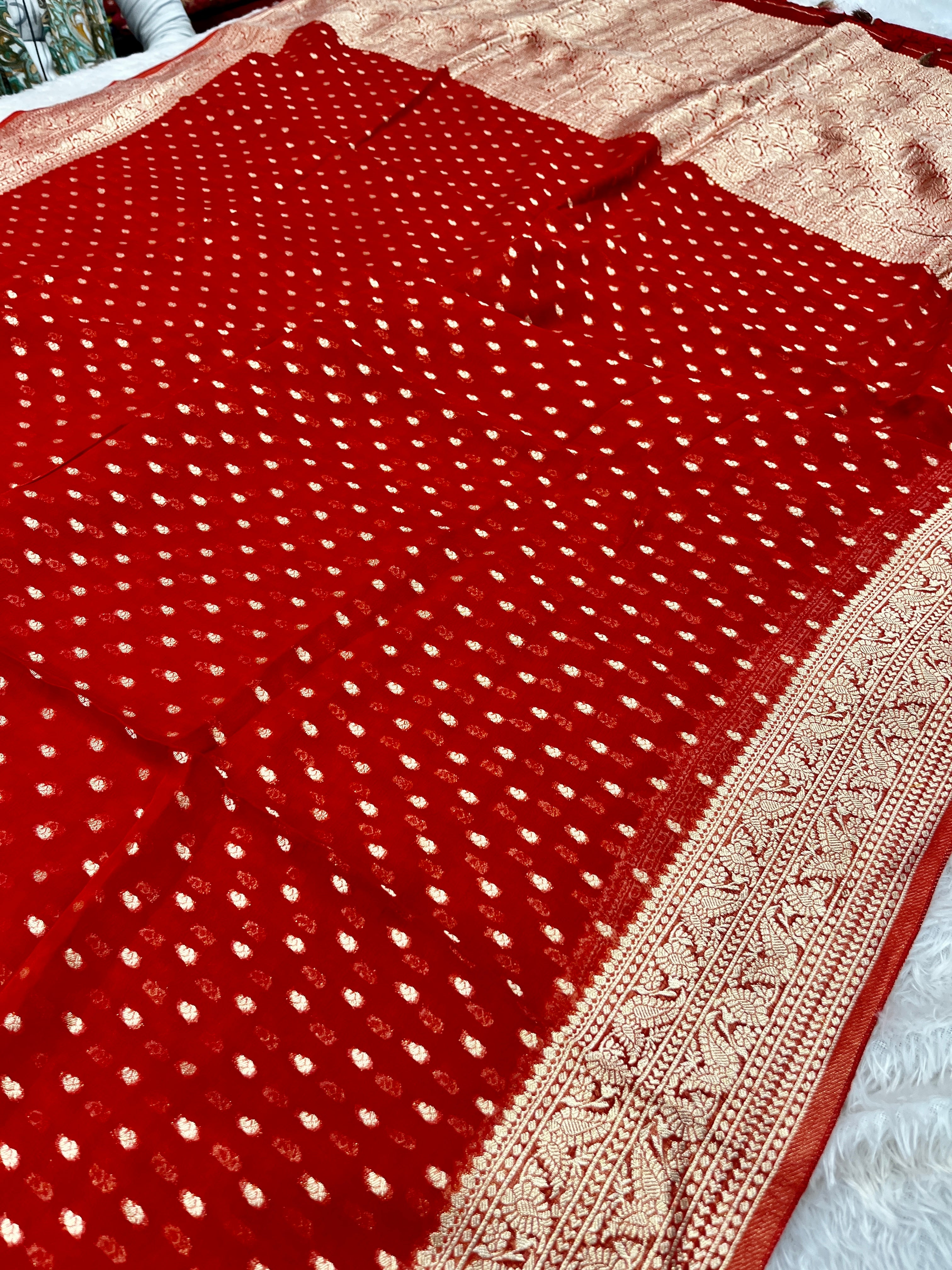 Banarsi Pure Natural Georgette Traditional chunni Design VSG03