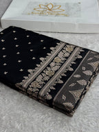 Mashru Kataan Silk Banarasi Saree with Buta Weaving & Diamond Work MKS726