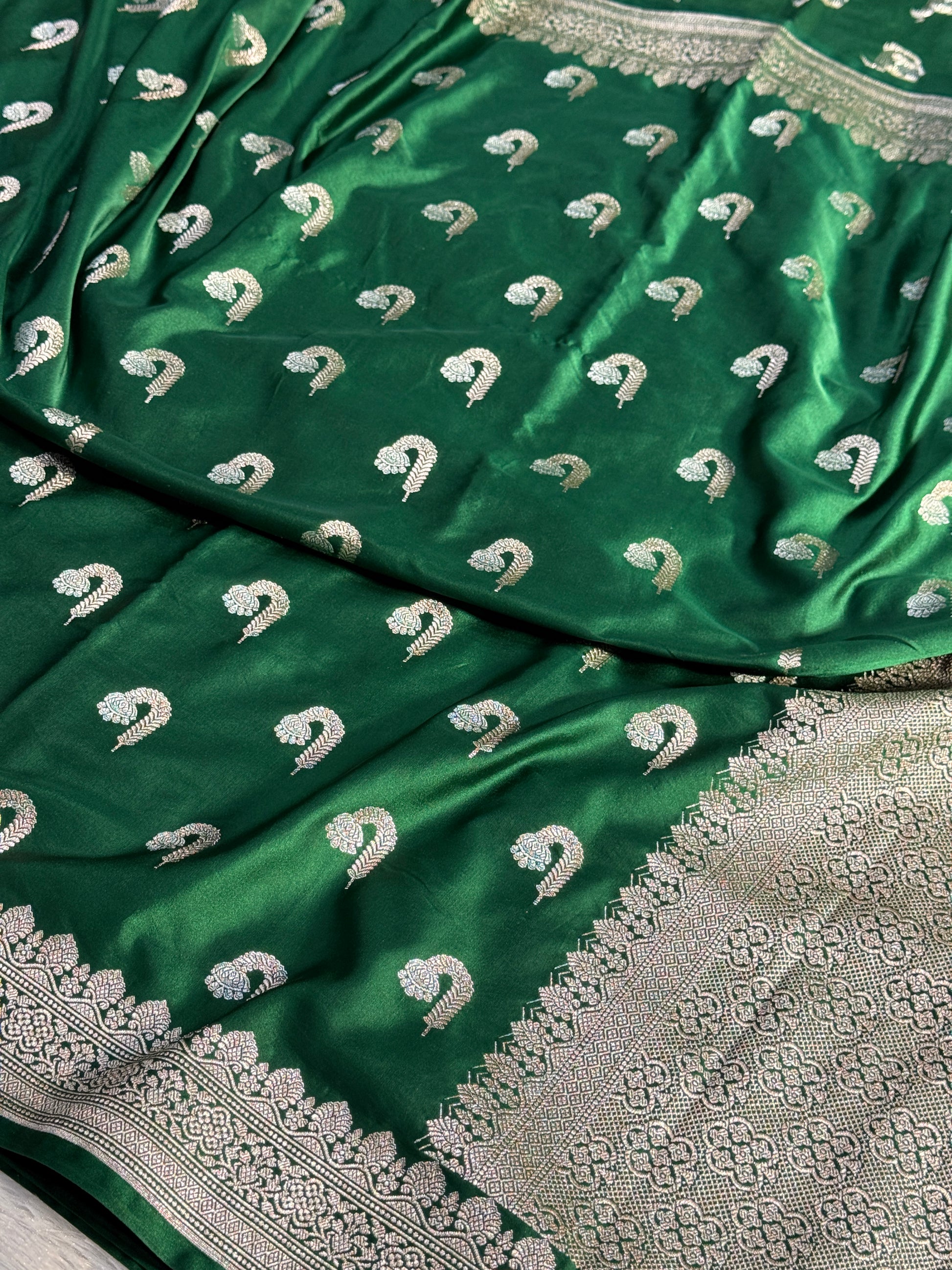 Fancy Mashru Kataan Silk Saree Ms19