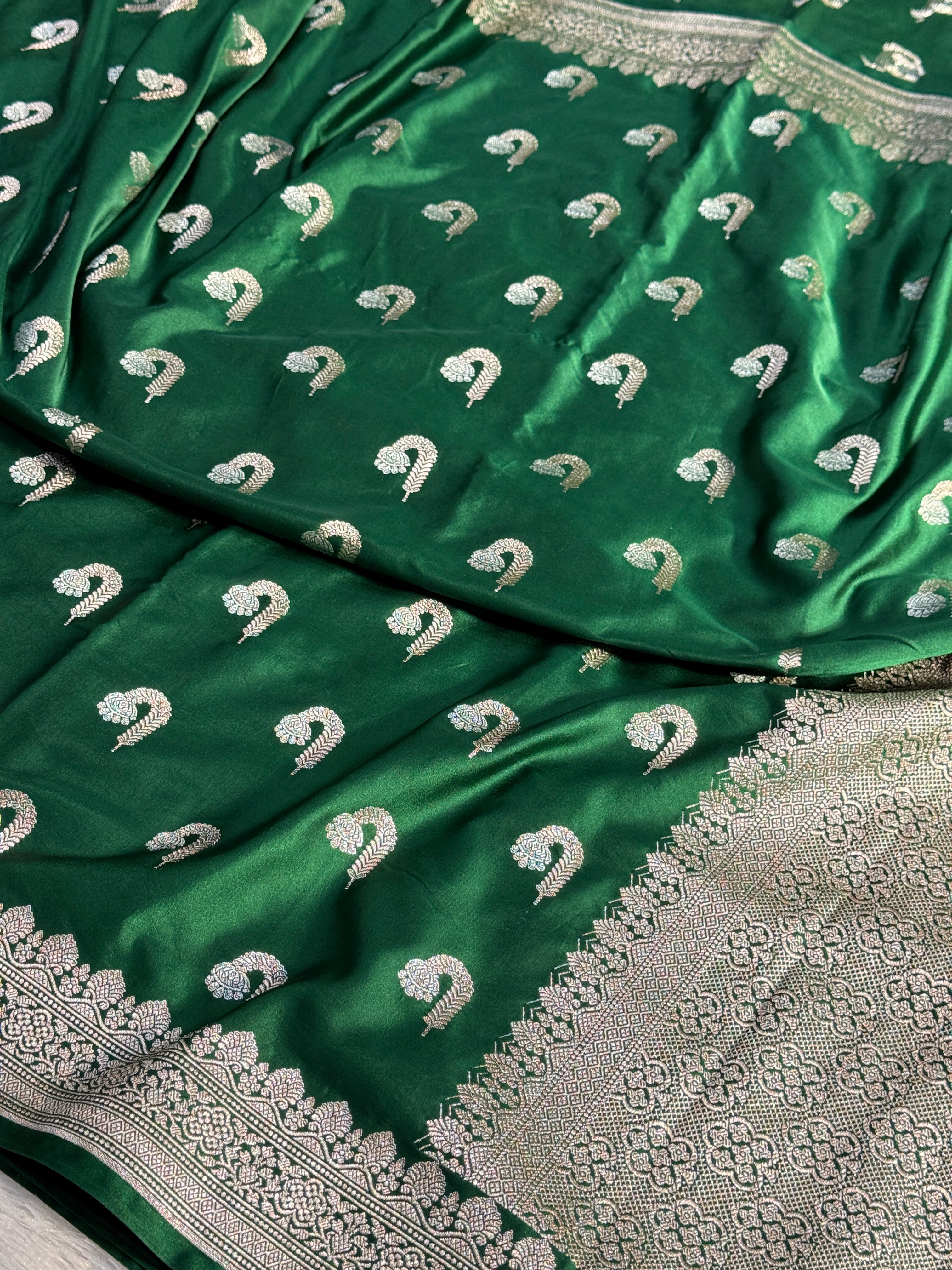 Fancy Mashru Kataan Silk Saree Ms19