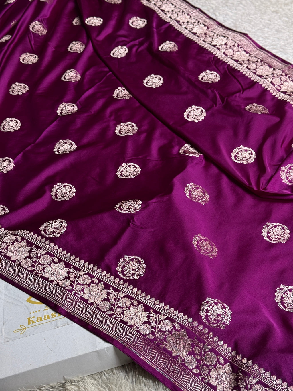 Magenta color Mashru Buta Saree MKS313