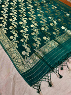 ✨ Banarasi Jacquard Gap Buti HO Silk 3-Piece Unstitched Dress Material MSS26