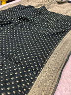 Banarsi Pure Natural Georgette Traditional Patti Buti  Design VSG05