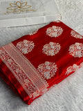 Elegant Mashru Kataan Silk Saree with Meenakari Buta Weaving & Rich Zari Pallu | MKS702