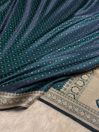 ✨ Mashru Kataan Silk Saree with Tanchoi Woven Pattern, Zari Border & Rich Zari Pallu MKS416