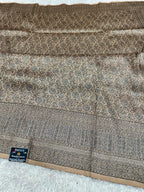 STF53 – Royal Pitch Dupion Saree with All-Over Floral Woven Designs