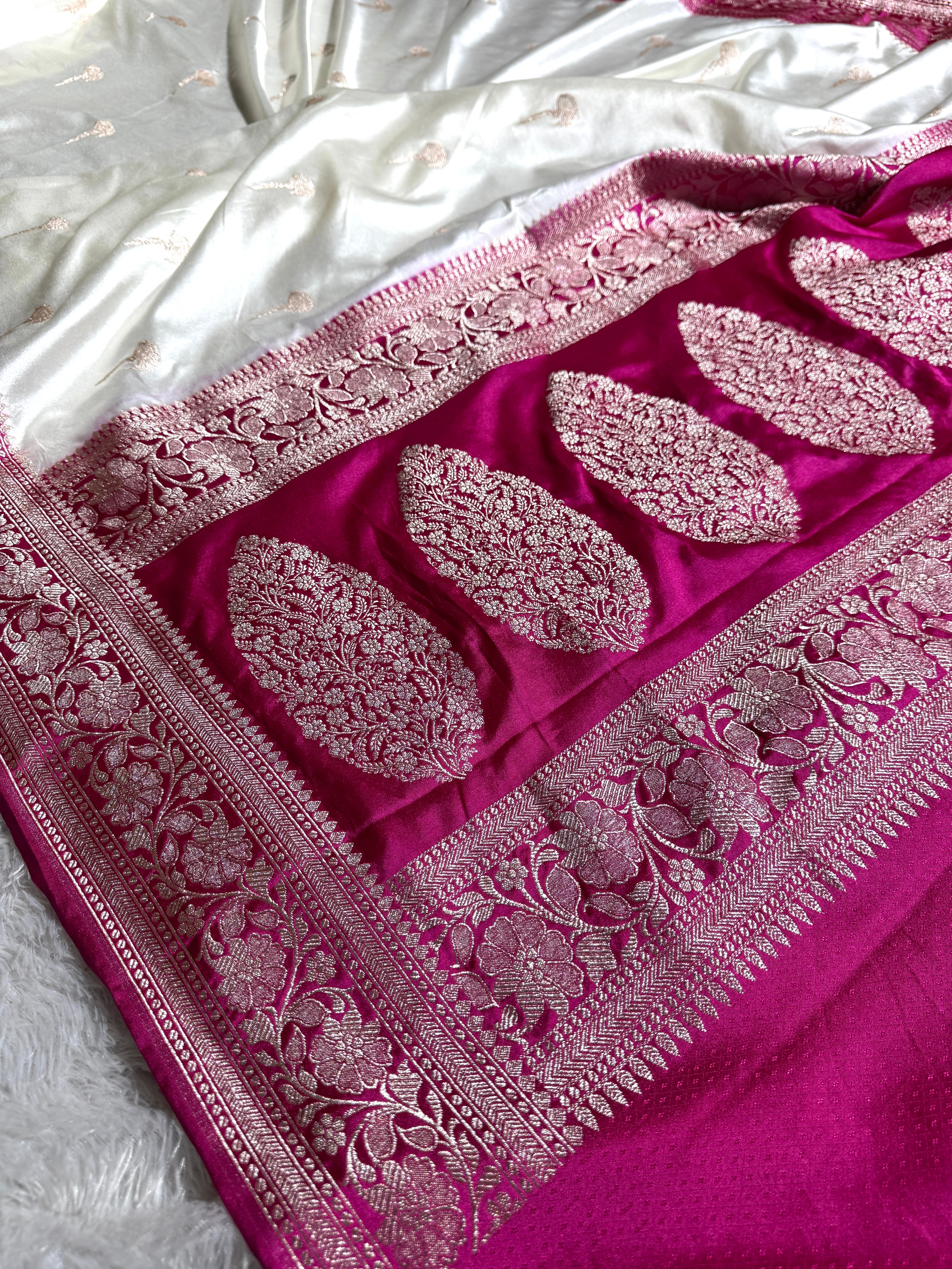 Mashru Kataan Silk Fancy Buta Design in Contrast Color MSK04