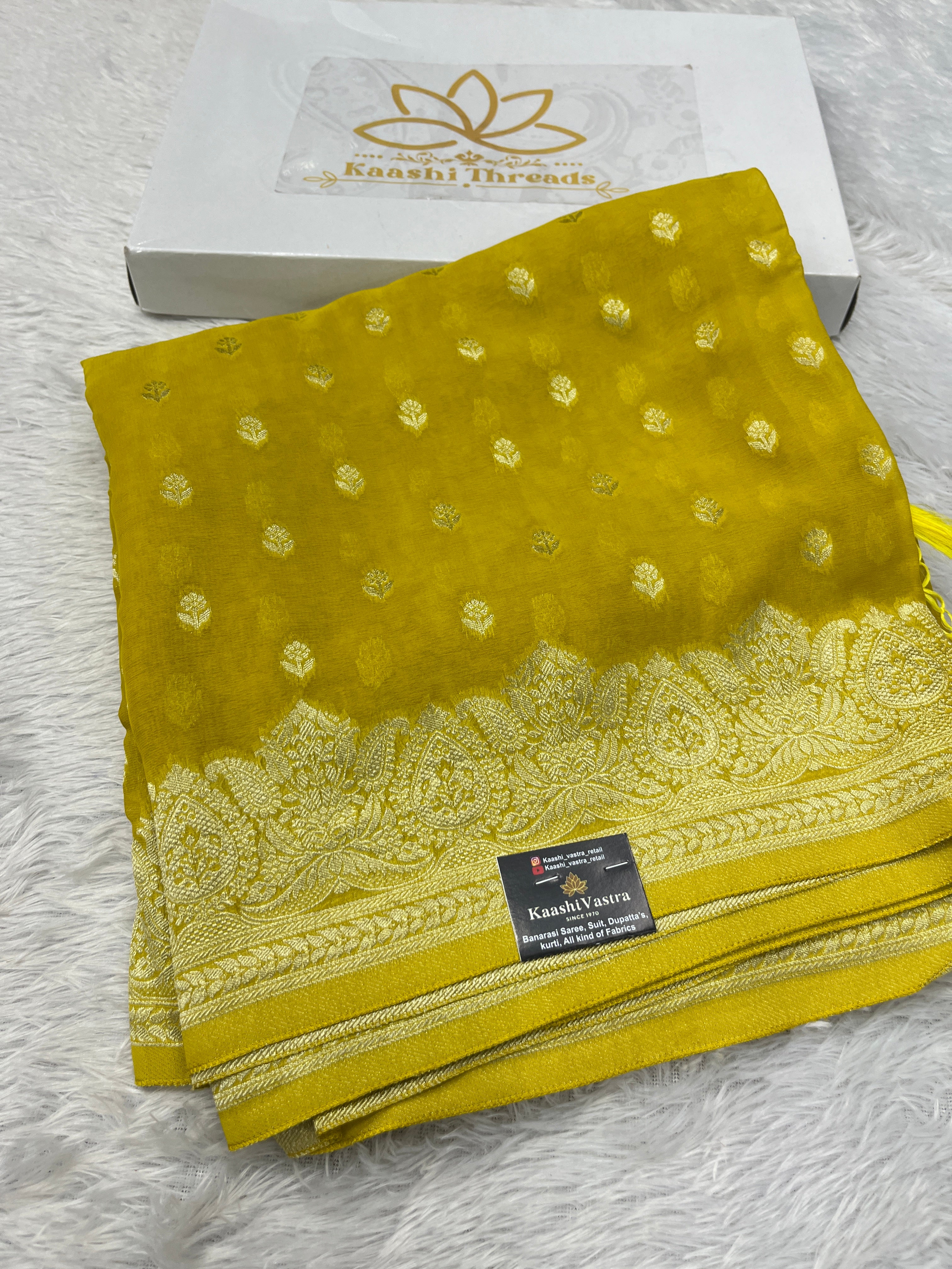 Banarsi Pure Natural Georgette Traditional Buta Design VSG04