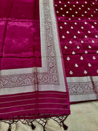 ✨ Banarasi Jacquard Gap Buti HO Silk 3-Piece Unstitched Dress Material MSS24