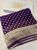 Banarsi Pure Natural Georgette Four flower Buti Design VSG02