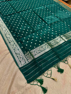 ✨ Banarasi Jacquard Gap Buti HO Silk 3-Piece Unstitched Dress Material MSS23