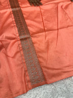 Dark pitch Yellow Banarasi Dupion Silk Saree with Embossed Antique Zari Weaving & Rich Antique Zari Pallu | STF84