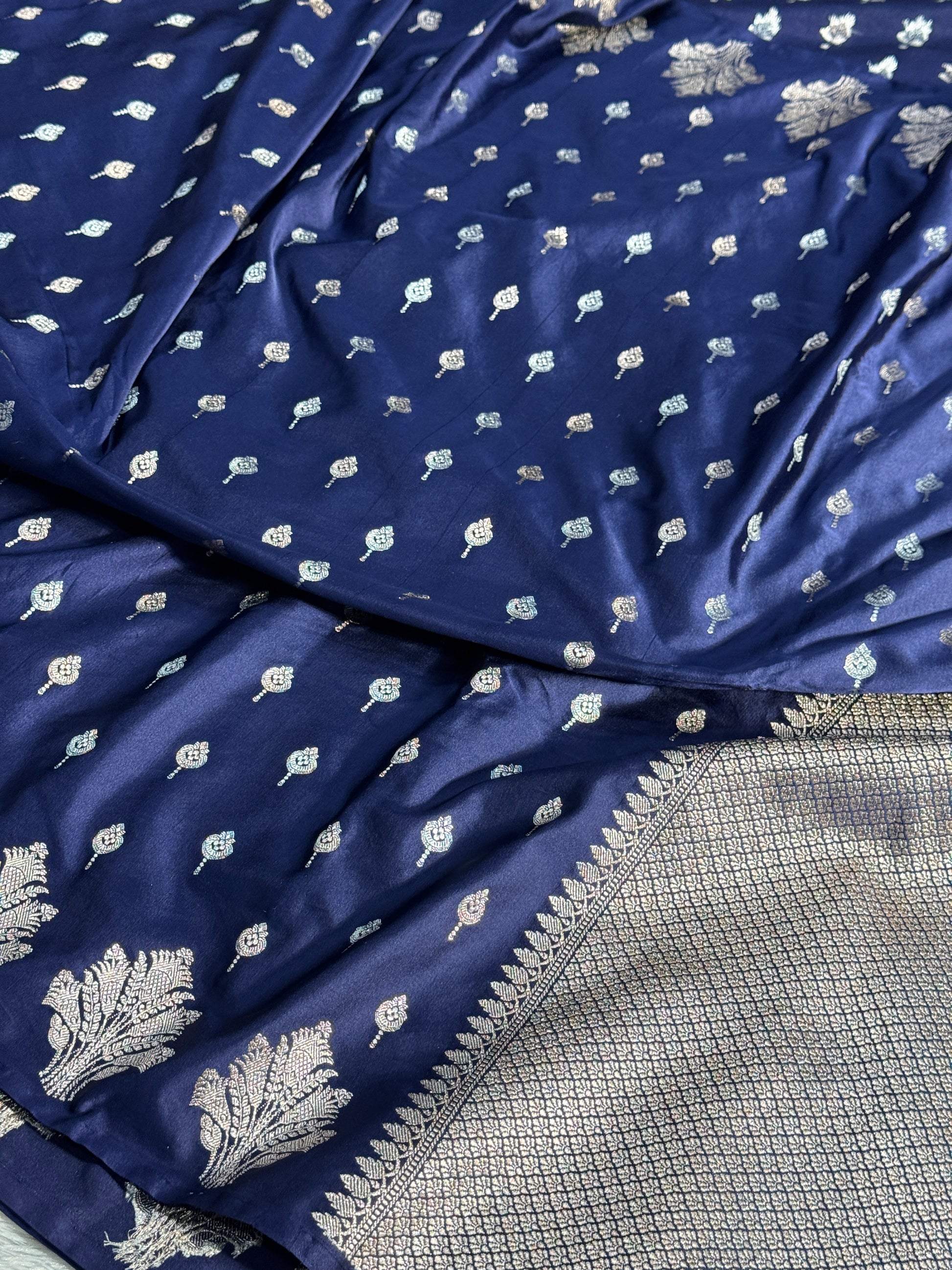 Mango Pattern Mashru kataan Silk Saree Ms21