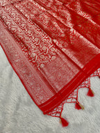 ✨ Banarasi Jacquard Gap Buti HO Silk 3-Piece Unstitched Dress Material MSS14