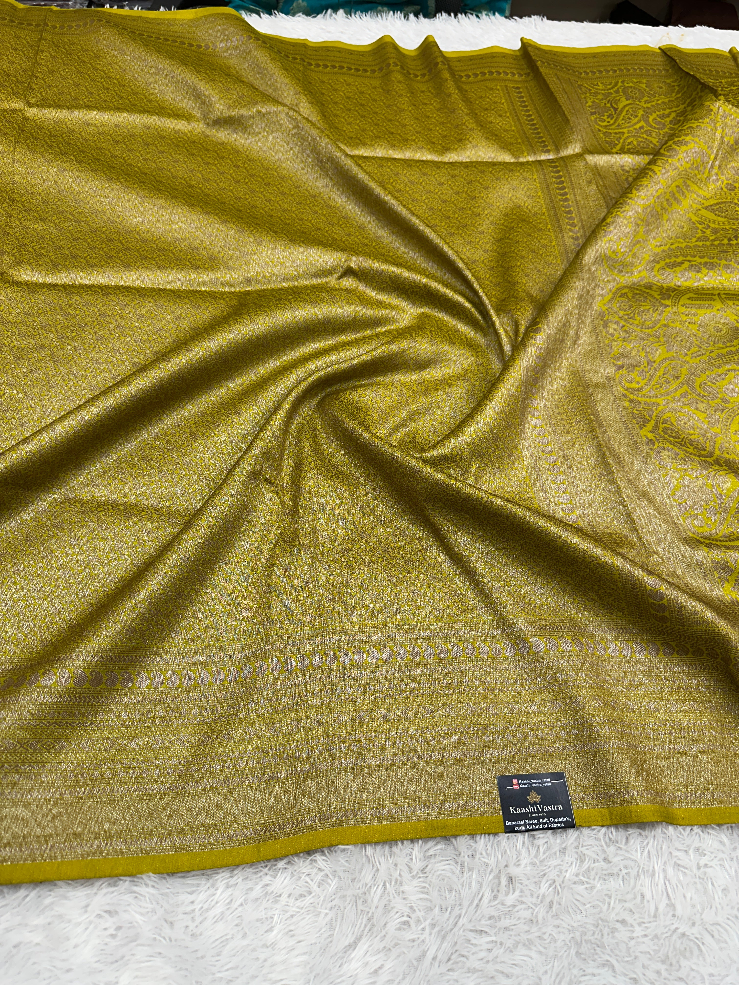 Red Banarasi Dupion Silk Saree with Embossed Antique Zari Weaving & Rich Antique Zari Pallu | STF96