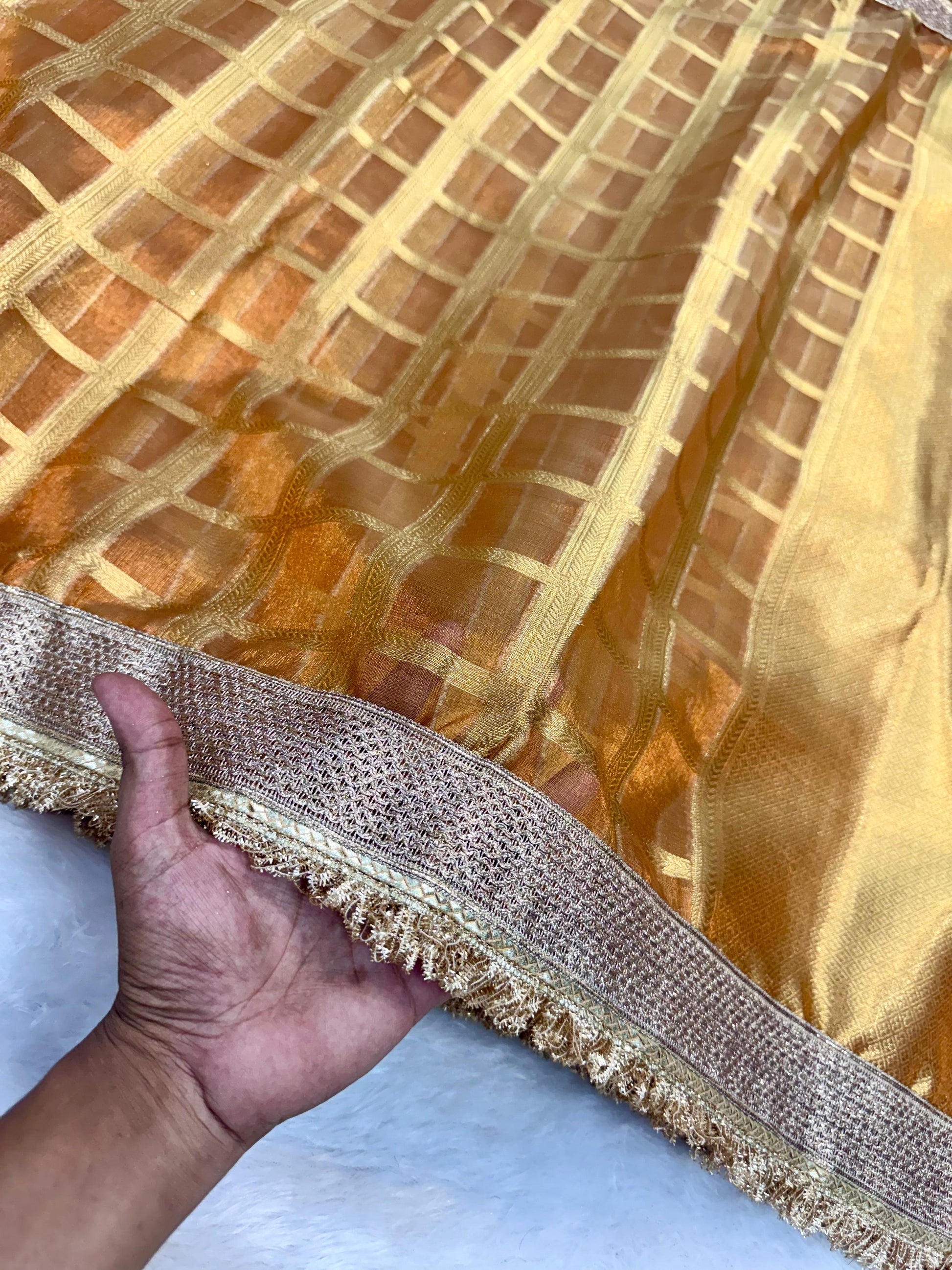 Maharani Tissue silk banarsi Patch Work Saree TSN01