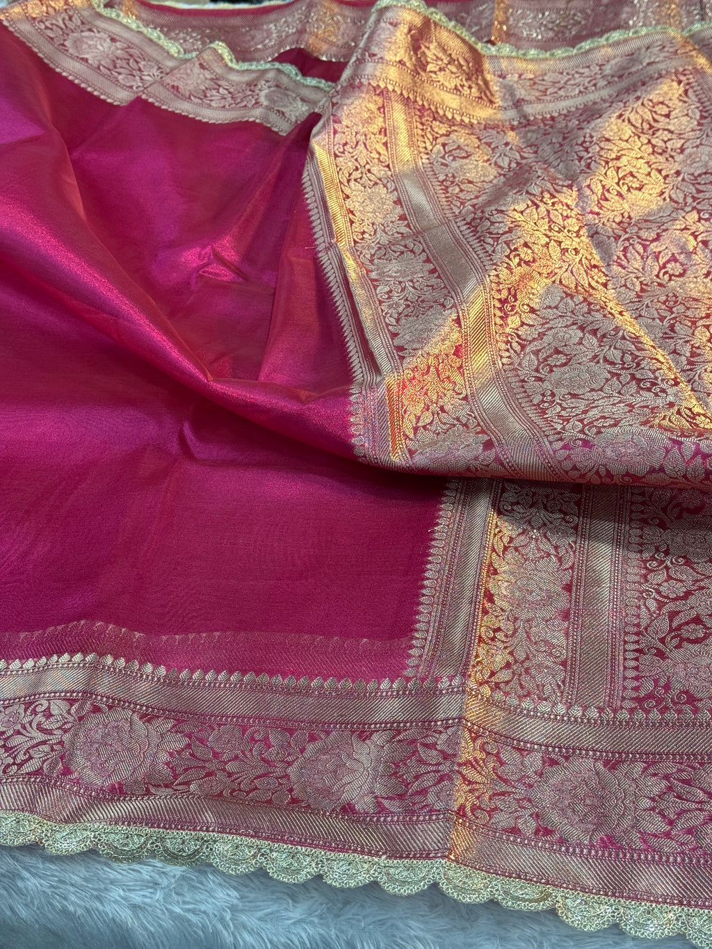 Patch Work Tissue Silk Saree Ts33