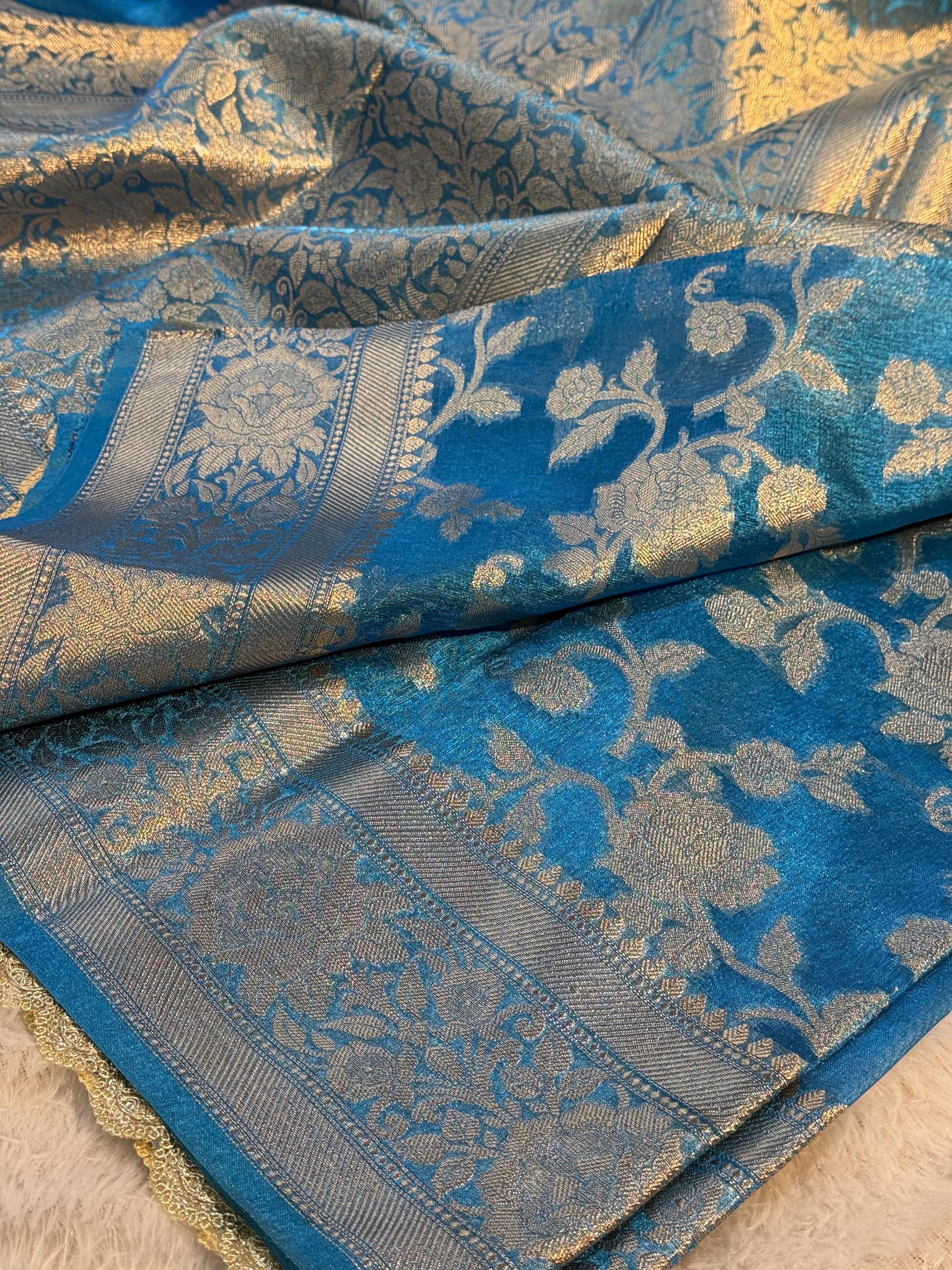 Patch Work Tissue Silk Saree Ts33