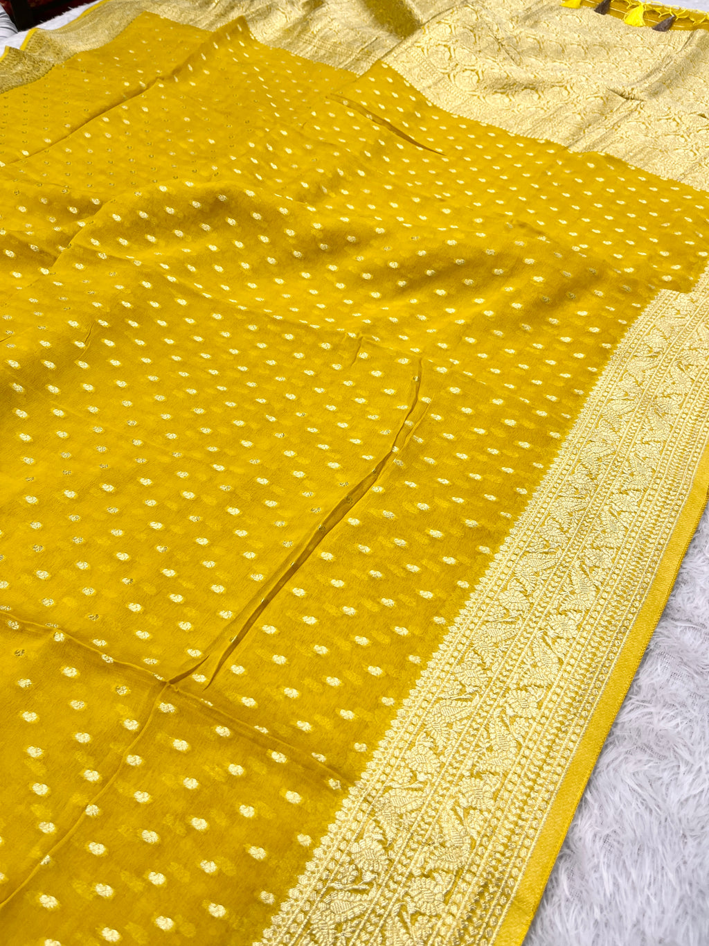 Banarsi Pure Natural Georgette Traditional chunni Design VSG03