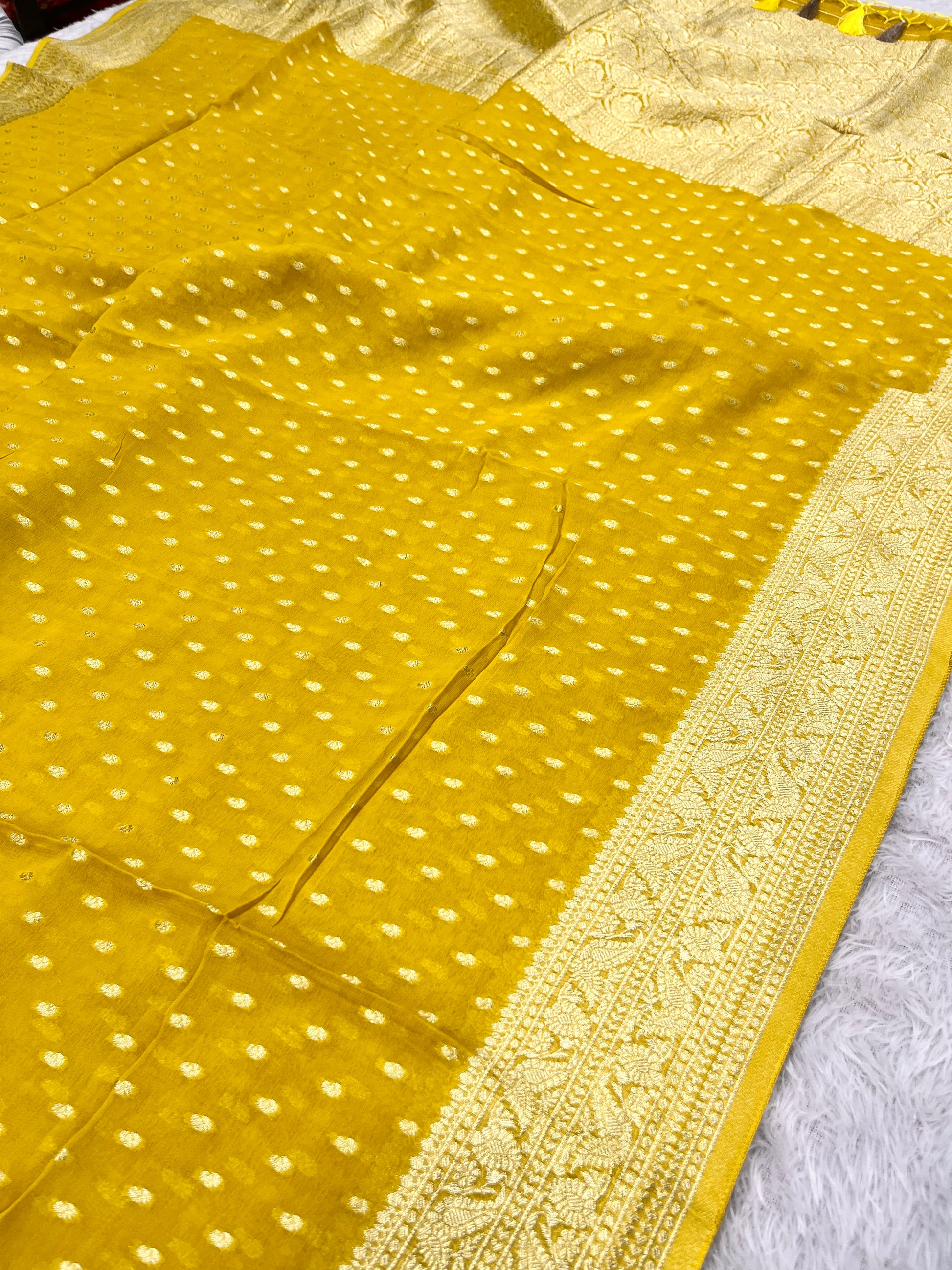 Banarsi Pure Natural Georgette Traditional chunni Design VSG03