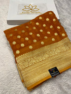 Banarsi Pure Natural Georgette Little flower Buti  Design VSG07
