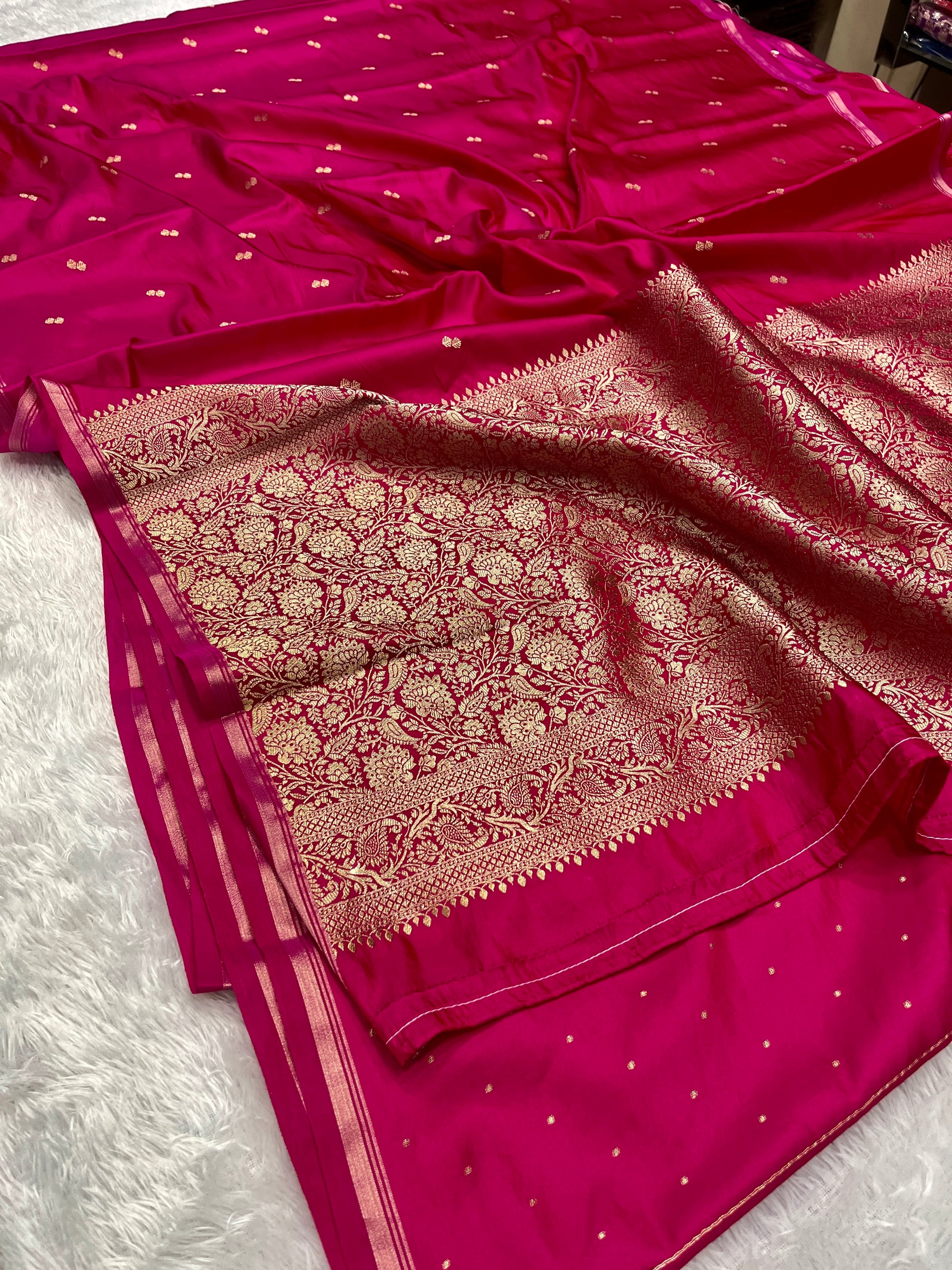 Fancy Tussar Silk Woven Buti Design Saree TS051